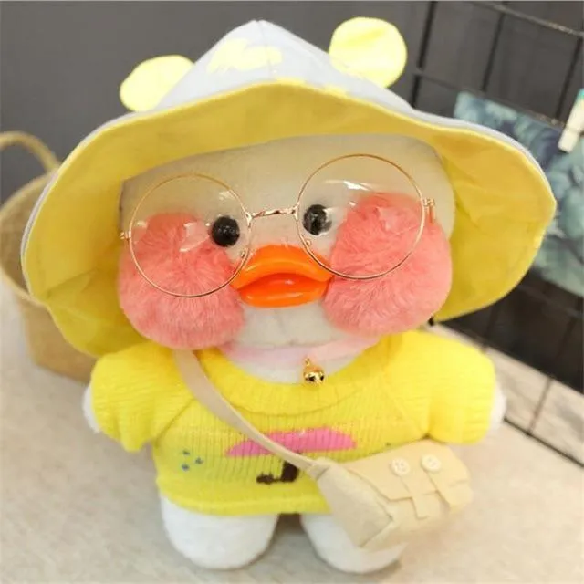 30cm Cute Plushie Lalafanfan Yellow Duck Stuffed Animals Soft Plush Toys for Girls Kids Kawaii Doll Birthday Christmas Gift