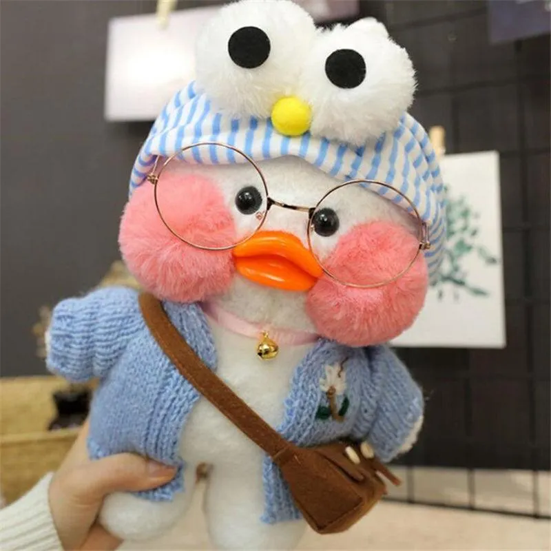 30cm Cute Plushie Lalafanfan Yellow Duck Stuffed Animals Soft Plush Toys for Girls Kids Kawaii Doll Birthday Christmas Gift