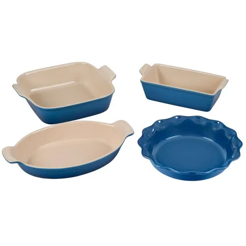 4pc Heritage Stoneware Bakeware Set, Marseille