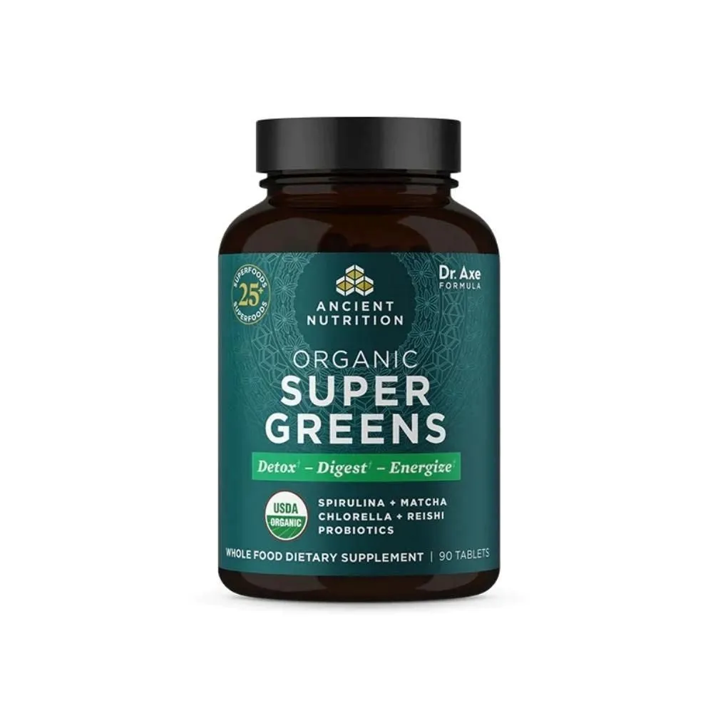 Ancient Nutrition Organic Super Greens 90 Tablets