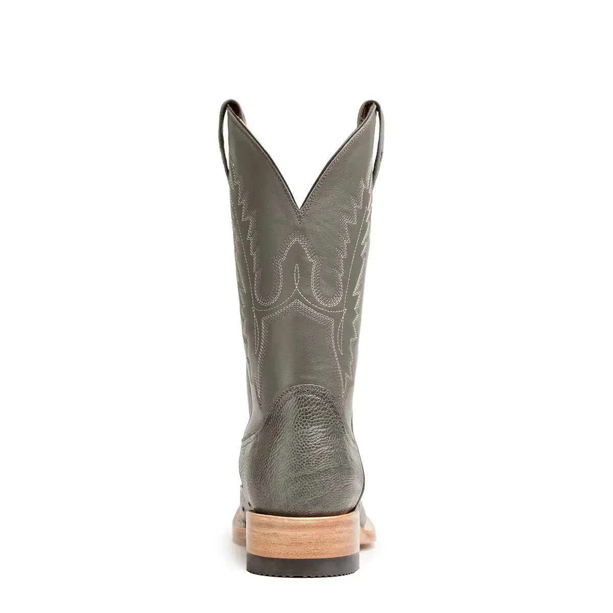 Arroyo Smooth Ostrich Stockman Square Toe Boot - Grey