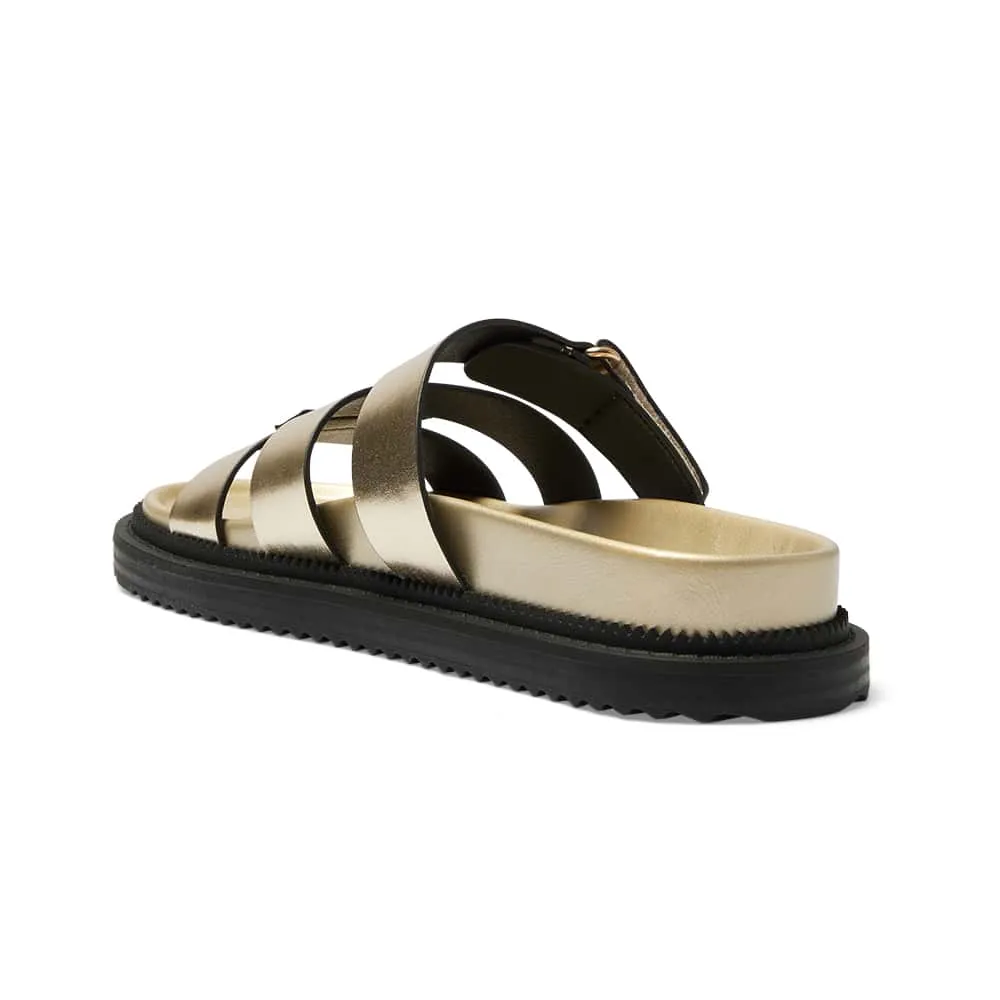 Balmoral Sandal in Gold Smooth Smooth