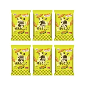 Befco Roasted Hokkaido Corn Flavor Senbei Oval Rice Crackers 51g (Pack of 6)