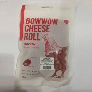 Bow Wow Dog Treat Cheese Roll - Cheese & Chicken 120g (BW1016)