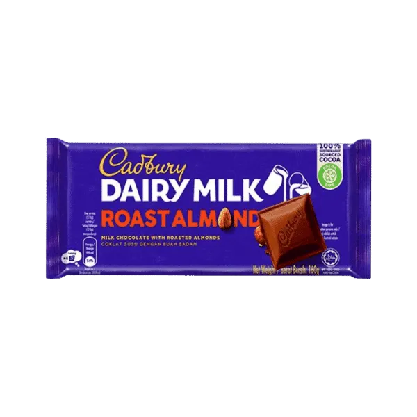 CADBURY DAIRY MILK ROAST ALMOND CHOCOLATE 160GM