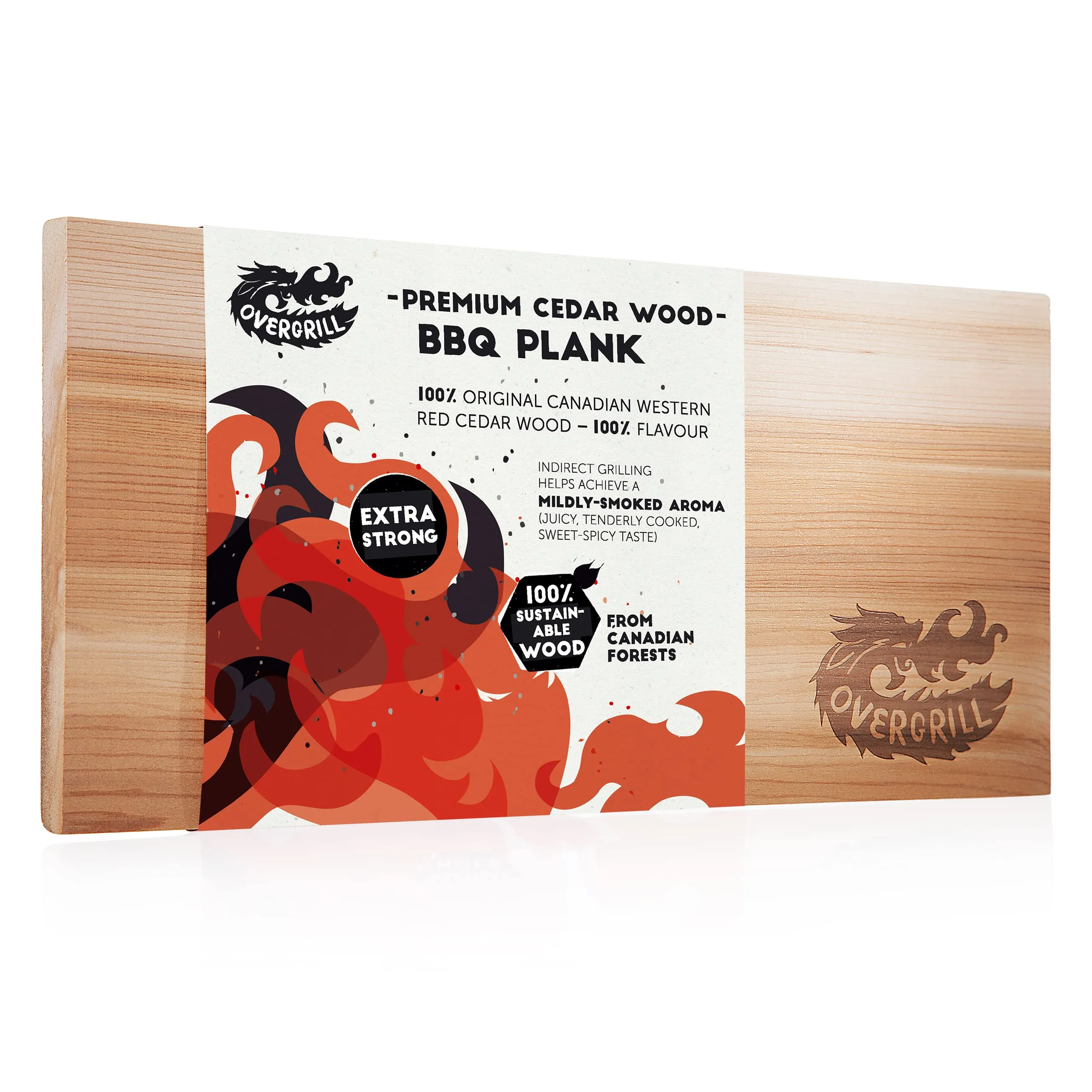 Cedar Plank For Grilling: Xxl Bbq Grill Wood Plank  Extra Thick Canadian Red