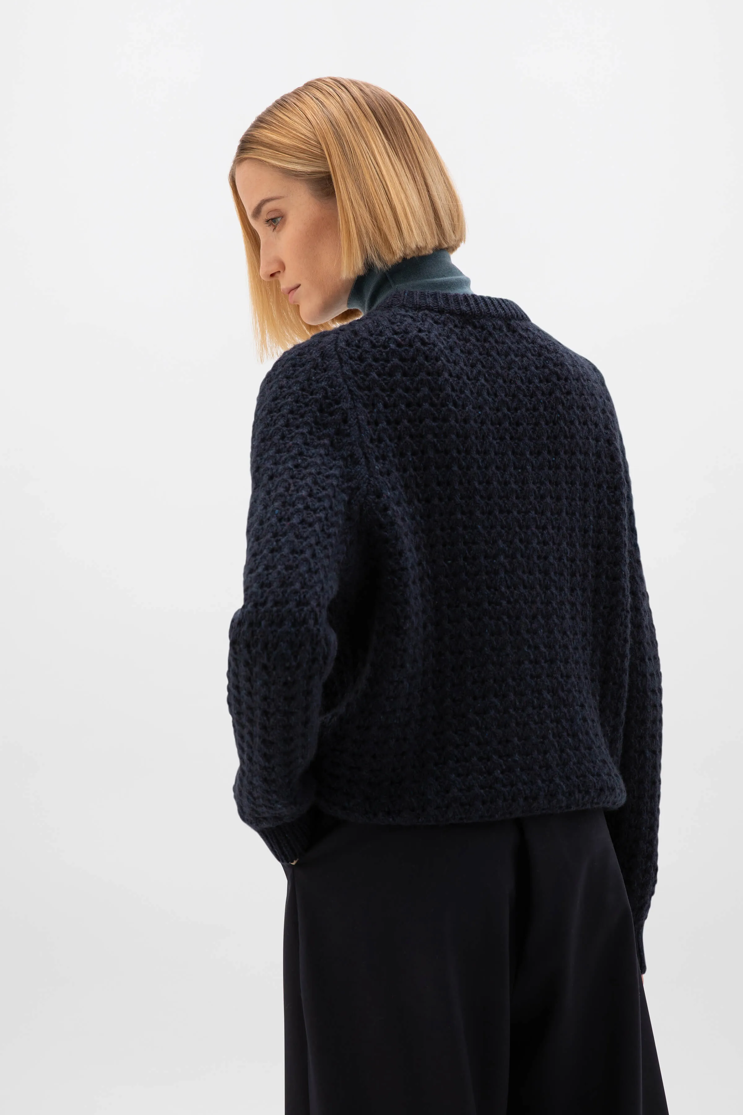 Donegal Cashmere Crochet Jumper