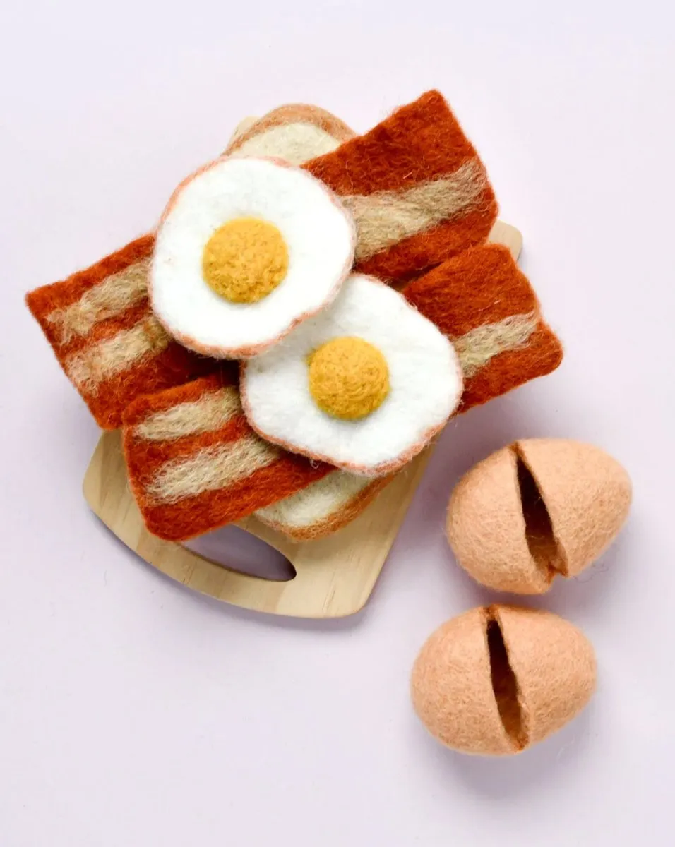 Felt Bacon and Egg Breakfast Set - Tara Treasures