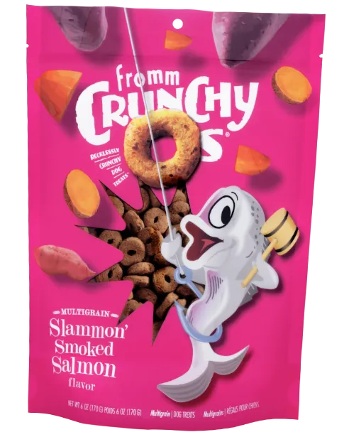 Fromm Crunchy O's Slammon' Smoked Salmon Dog Treats 6oz