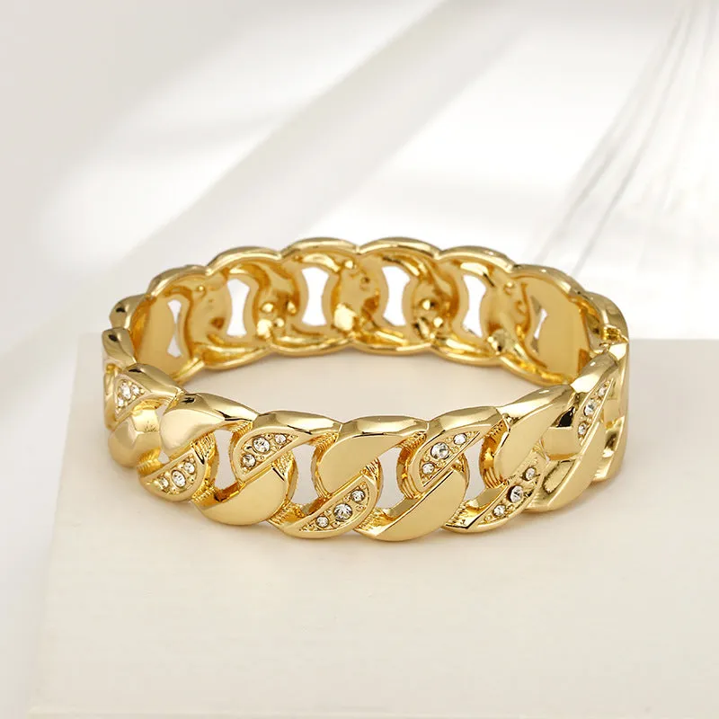 Golden Twist Link Bracelet for Women - Vienna Verve Collection by Planderful