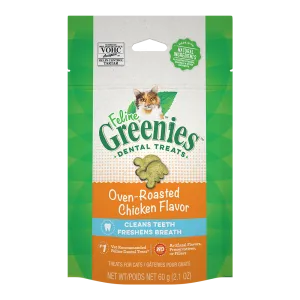 Greenies Cat Dental Treats - Oven-Roasted Chicken Flavor 2.1oz