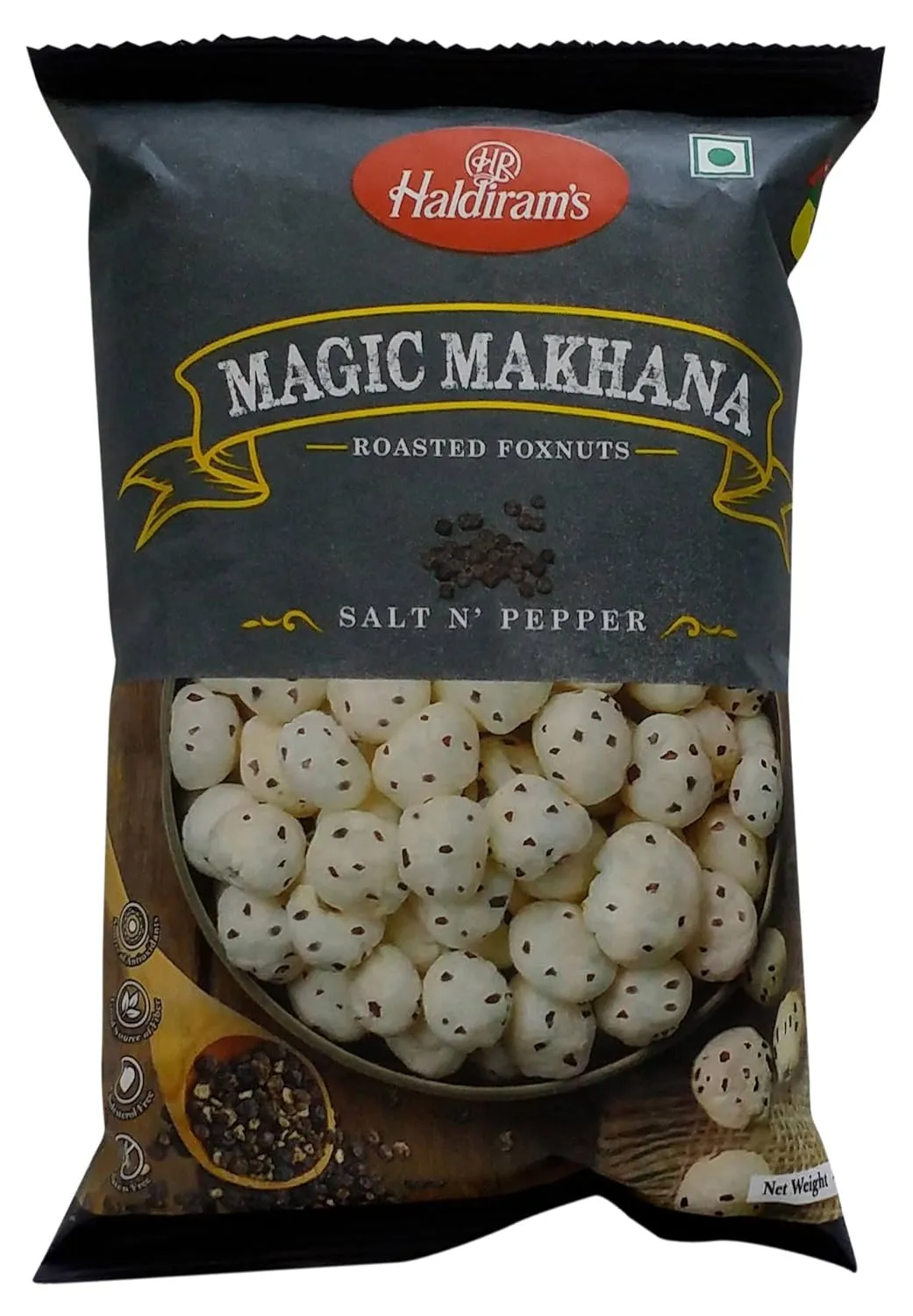 Haldiram - Magic Makhana Foxnuts Salt N' Pepper - 40 Gm