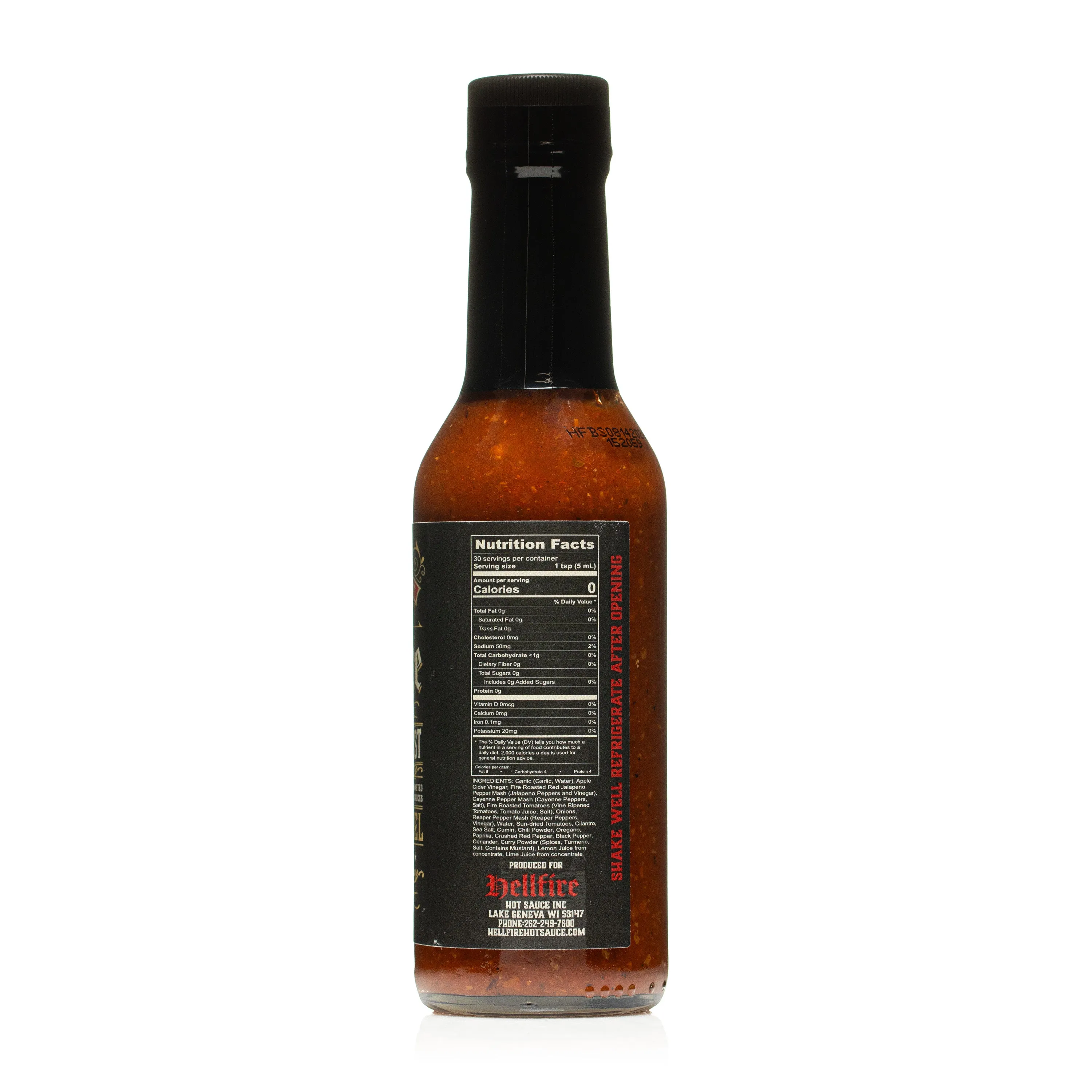 Hellfire Black Label Extra Spicy Red Hot Sauce