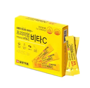 ILYANG PHARM Premium Vita C 20 Sticks Lemon Flavor Daily Health Supplements Energy Vitamin B