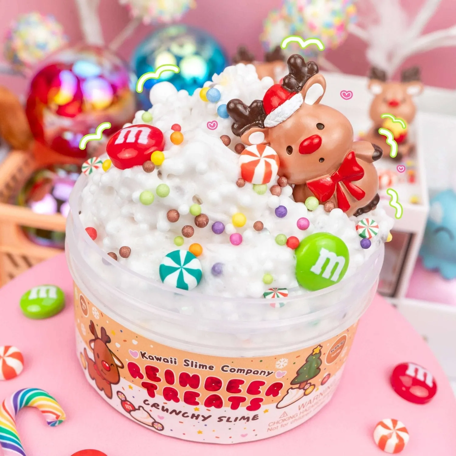 Kawaii Slime - Holiday Reindeer Treats Crunchy Slime