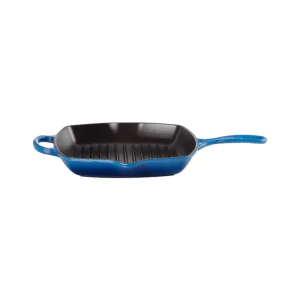 Le Creuset Signature Cast Iron Square Grillit Azure 26cm