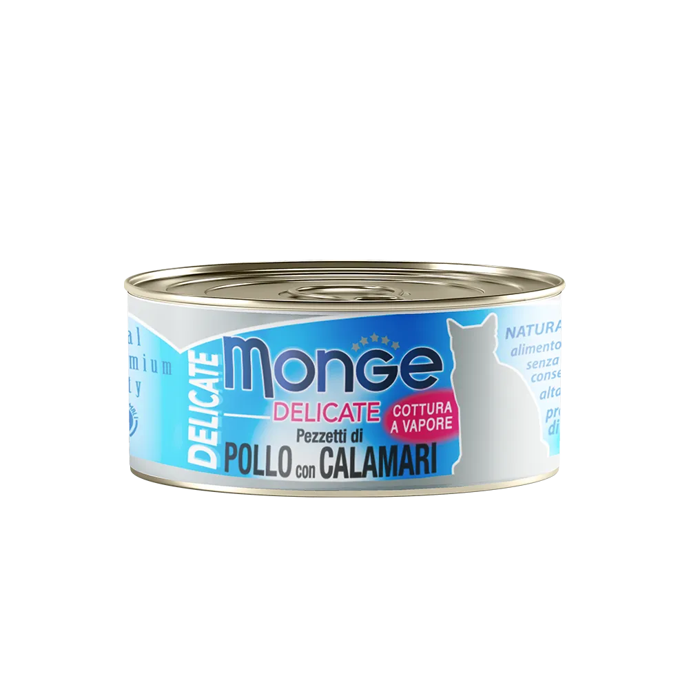 Monge Cat Delicate Chicken with Squid 80g