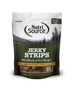 NutriSource Jerky Strips - Woodlands Select Dog Treats 4oz