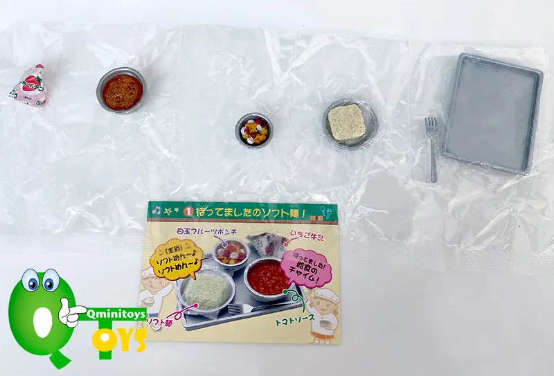 Rare 2006 Re-Ment School Lunch Meal Set Full Set of 10 pcs (Outer box was color fading) <Free Shipping>