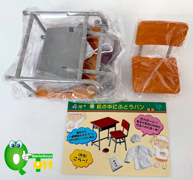 Rare 2006 Re-Ment School Lunch Meal Set Full Set of 10 pcs (Outer box was color fading) <Free Shipping>