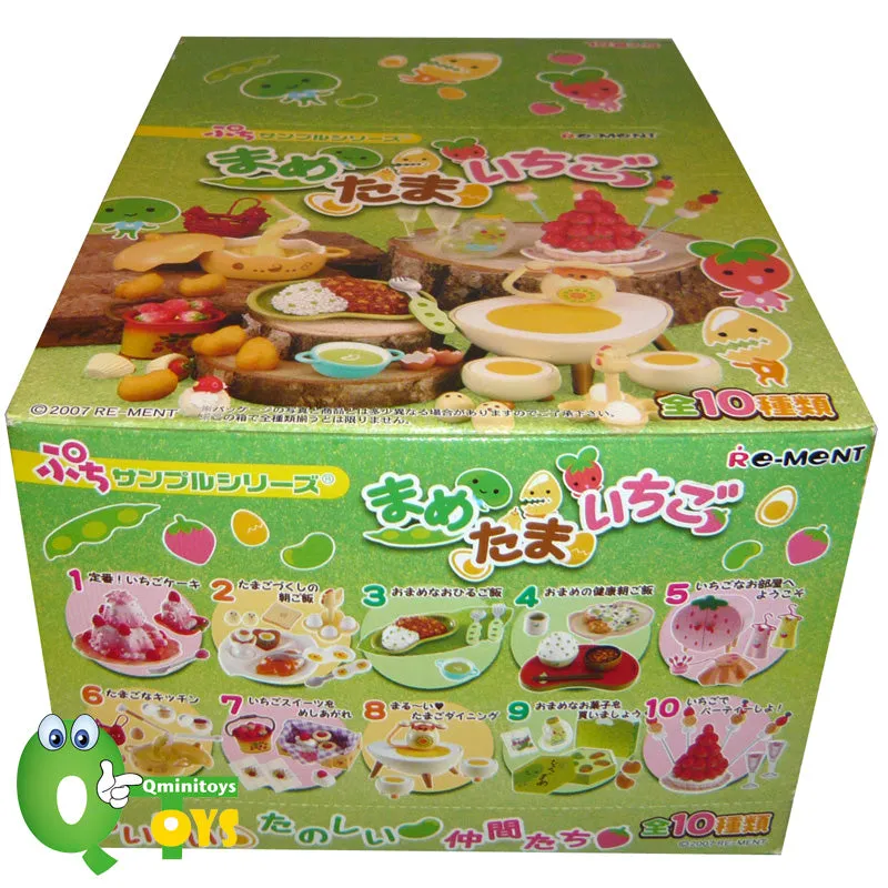 Rare 2007 Re-Ment Strawberry Green Bean and Egg Full Set of 10 pcs <Free Shipping>