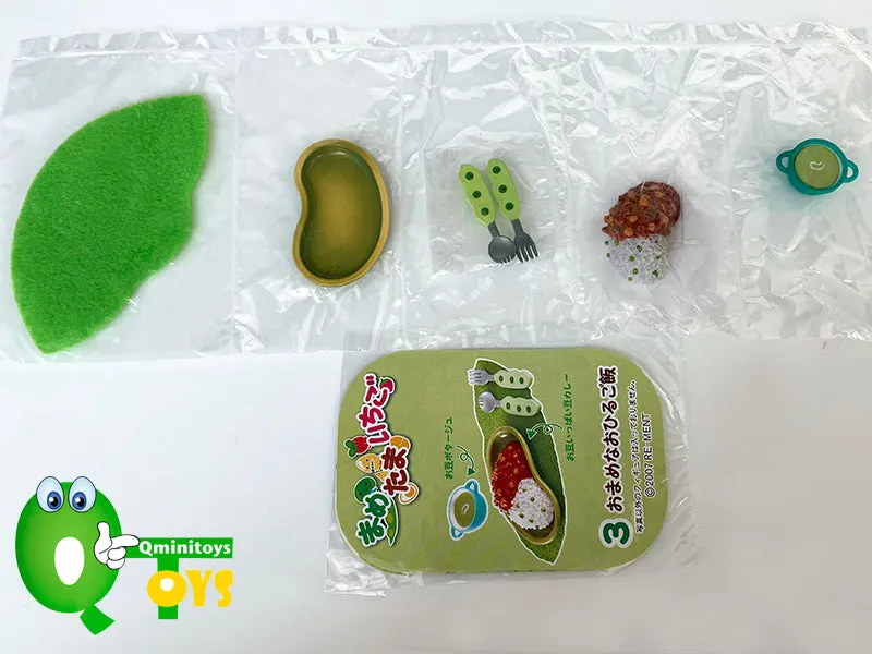 Rare 2007 Re-Ment Strawberry Green Bean and Egg Full Set of 10 pcs <Free Shipping>