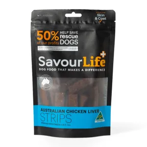 SavourLife Chicken Liver Strips Dog Treats 165g