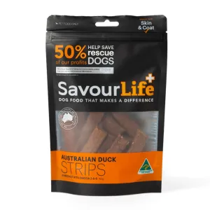 SavourLife Duck Strips Dog Treats 150g