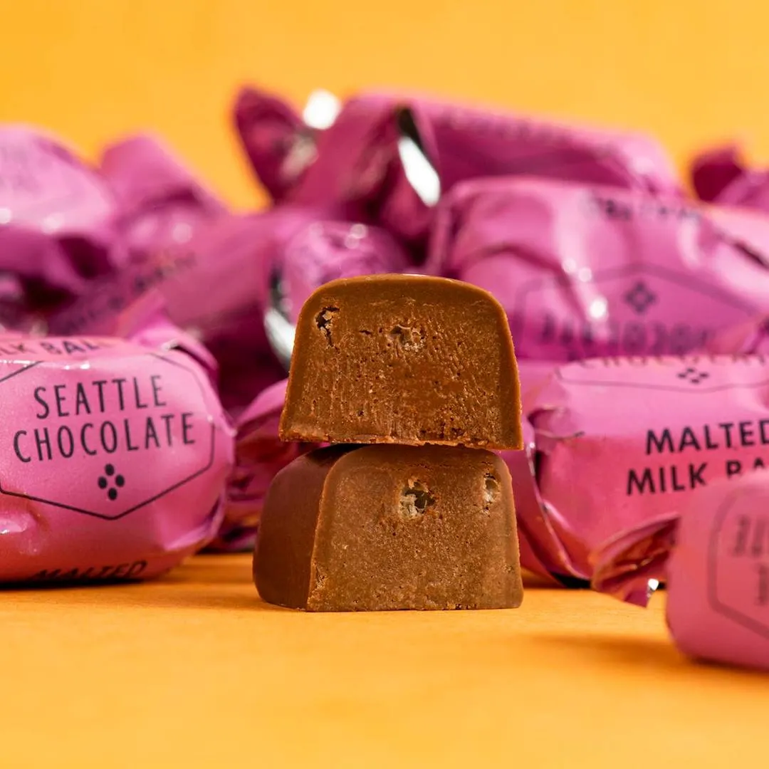 Seattle Chocolate | Malted Milk Ball Truffle Pint - 4.5oz