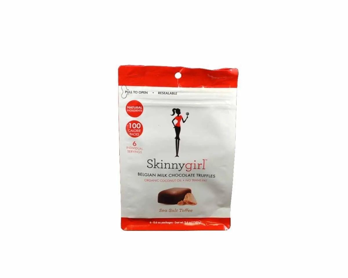 Skinnygirl Belgian Milk Chocolate Sea Salt Toffee Truffles Bag