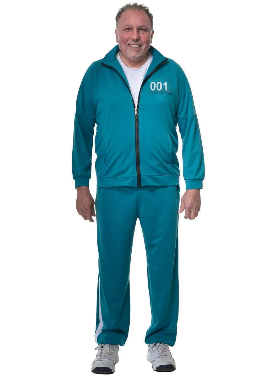 Squid Play 001 or 218 Adults Plus Size Player Tracksuit Costume