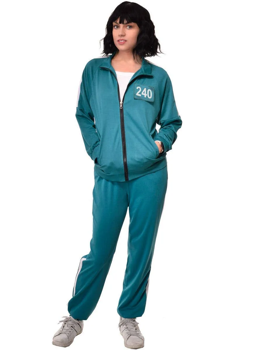 Squid Play 001 or 240 Adults Plus Size Player Tracksuit Costume