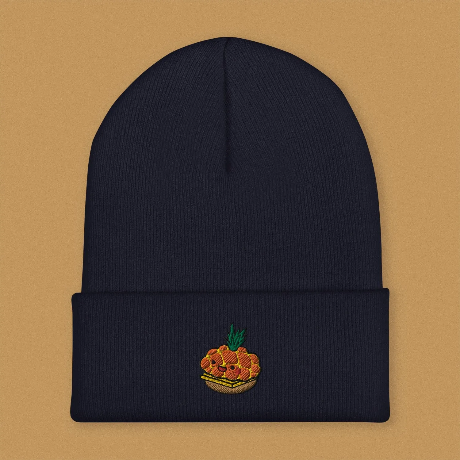 Tropical Pineapple Bun Embroidered Beanie