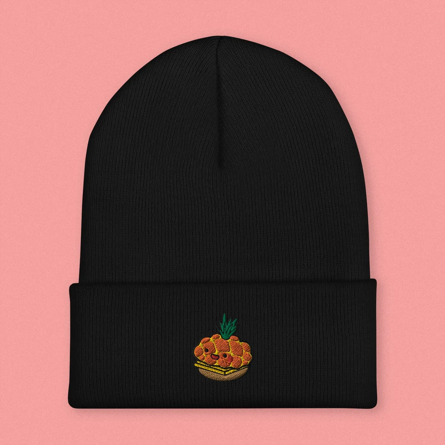 Tropical Pineapple Bun Embroidered Beanie