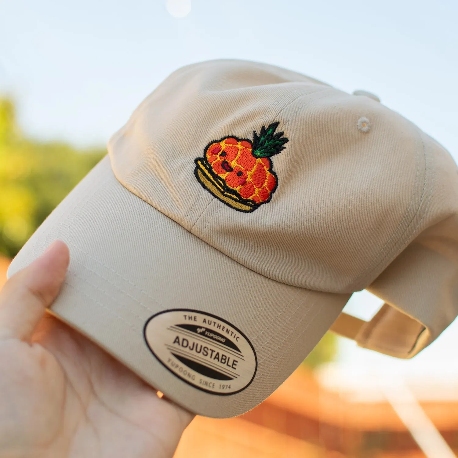 Tropical Pineapple Bun Embroidered Cap