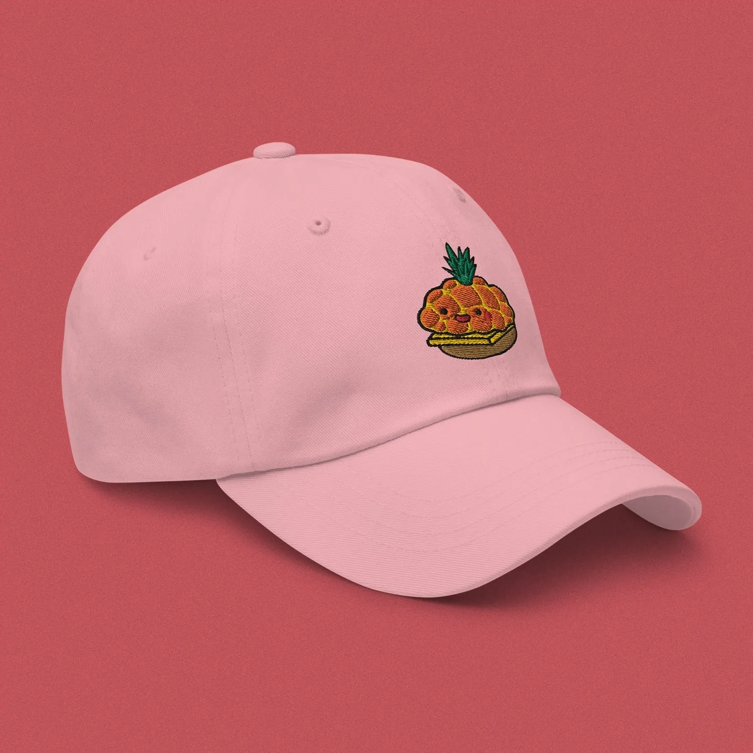 Tropical Pineapple Bun Embroidered Cap