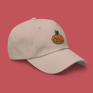 Tropical Pineapple Bun Embroidered Cap