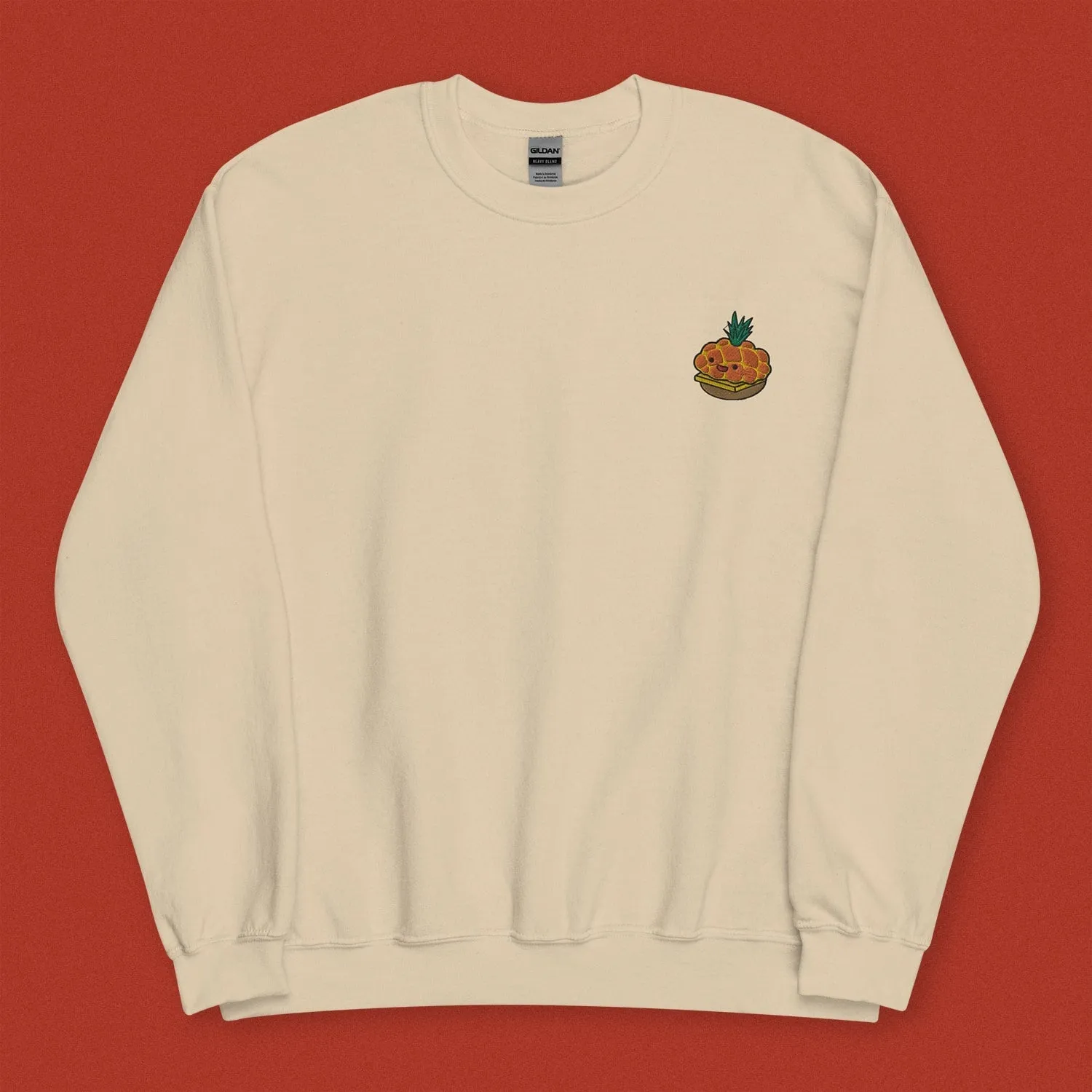 Tropical Pineapple Bun Embroidered Sweatshirt