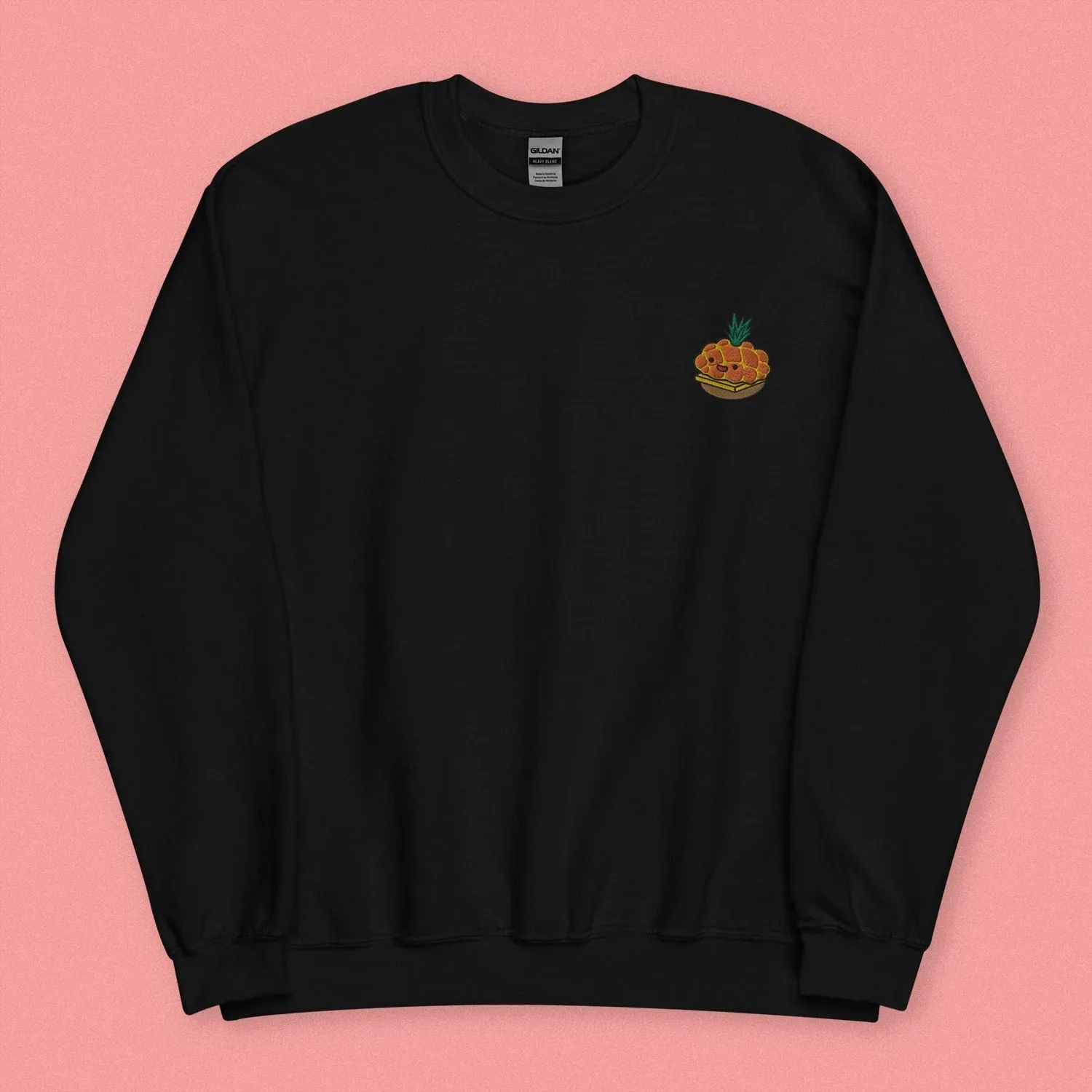 Tropical Pineapple Bun Embroidered Sweatshirt