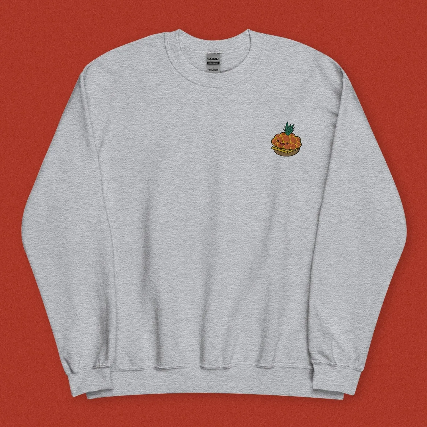 Tropical Pineapple Bun Embroidered Sweatshirt