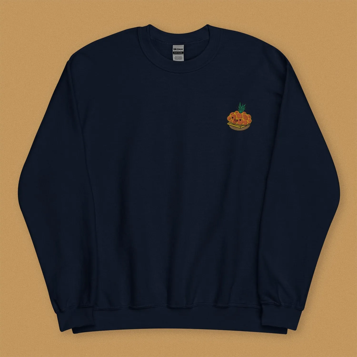 Tropical Pineapple Bun Embroidered Sweatshirt