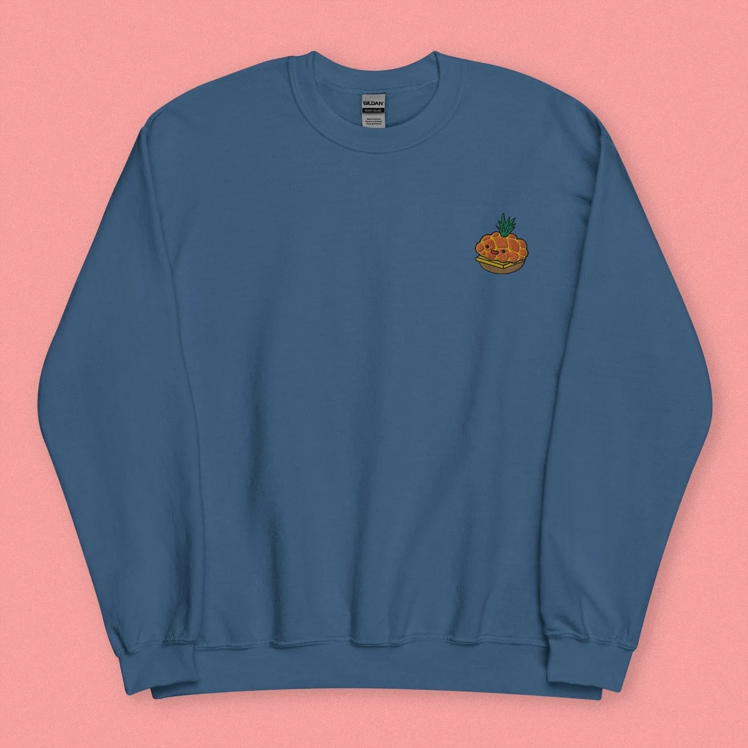 Tropical Pineapple Bun Embroidered Sweatshirt