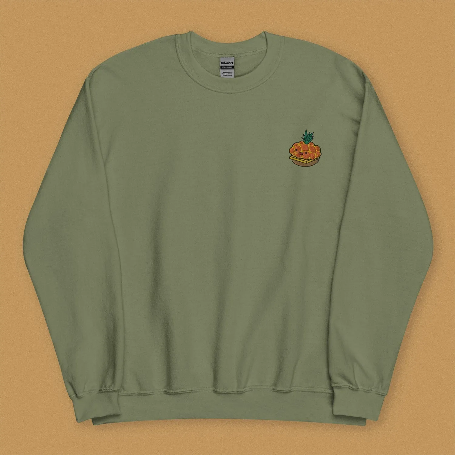 Tropical Pineapple Bun Embroidered Sweatshirt